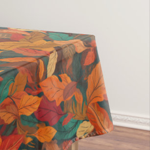 Colorful Fall Leaves Medium Tablecloth