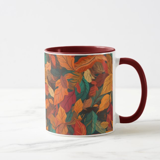 Colorful Fall Leaves  Mug (Right)