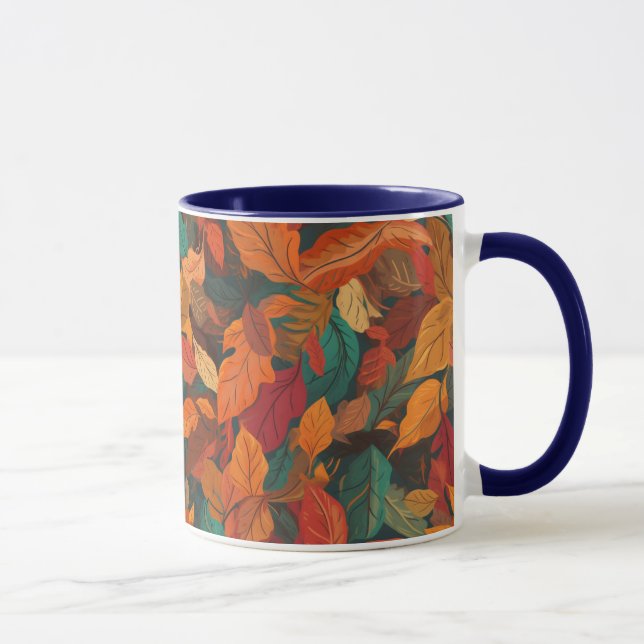 Colorful Fall Leaves  Mug (Right)