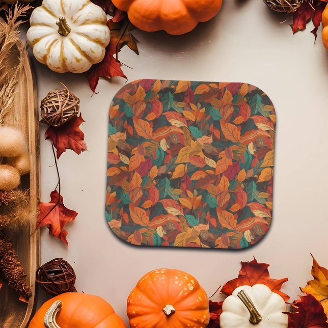 Colorful Fall Leaves  Paper Plates (Creator Uploaded)