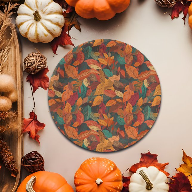 Colorful Fall Leaves  Paper Plates (Creator Uploaded)
