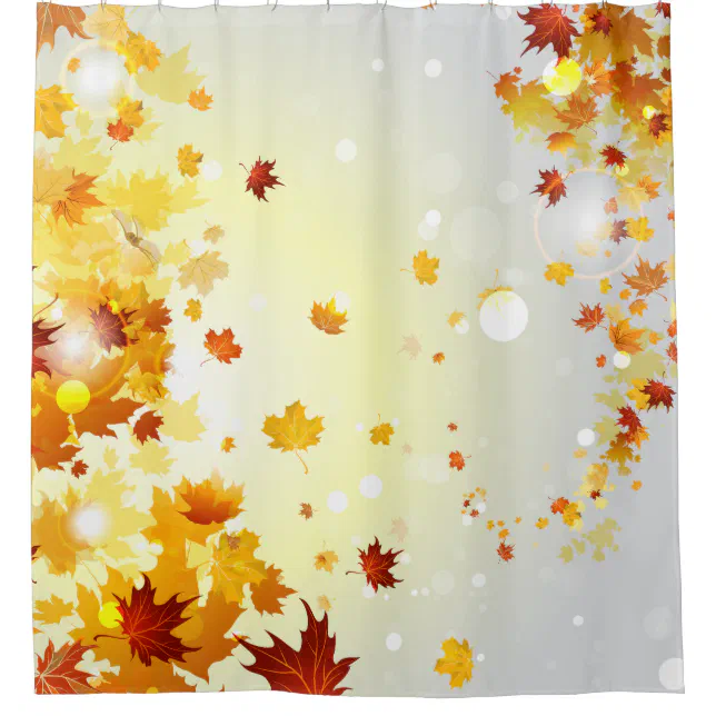 Colorful Fall Leaves Shower Curtain | Zazzle