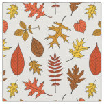 Colorful Fall Leaves Vintage Leaf Pattern Fabric