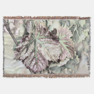 Colorful Fall leaves with fall colors drawing  Throw Blanket