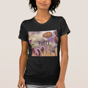 Colorful Fall leaves with fall colors watercolor T-Shirt