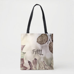 Colorful Fall leaves with fall colors watercolor Tote Bag
