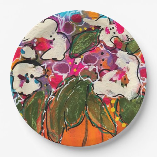 Colorful Fall Paper Plate