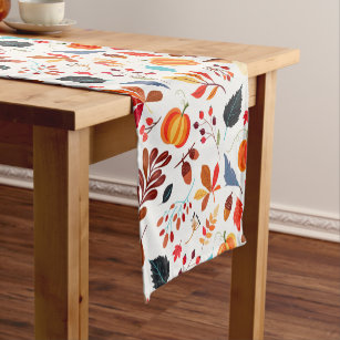 Colorful Fall Pattern Short Table Runner