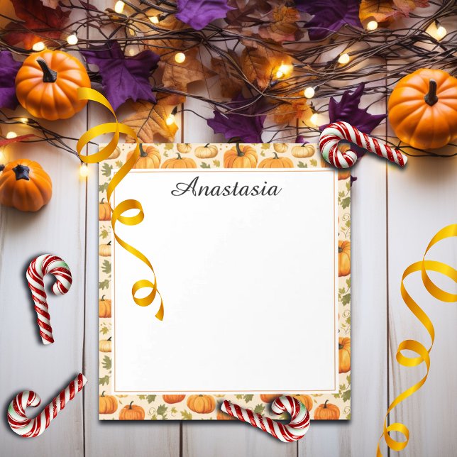 Colorful Fall Pumpkins Elegant Notepad (Creator Uploaded)