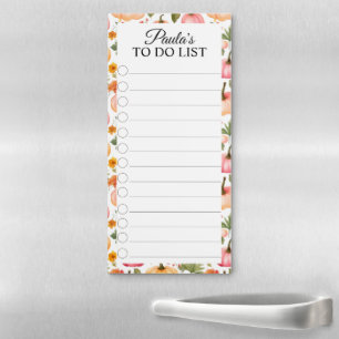 Colorful Fall Pumpkins To Do List Magnetic Notepad