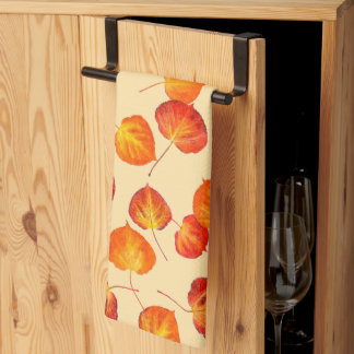 Colorful Fall Quaking Aspen Leaves Kitchen Towel