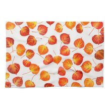 Colorful Fall Quaking Aspen Leaves Paper Napkins