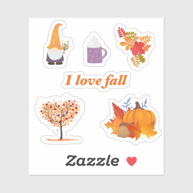 Colorful Fall Stickers (Sheet)