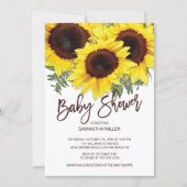 Colorful Fall Sunflowers Neutral Baby Shower Invitation (Front)