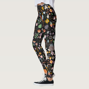 Colorful Fall & Symbols Pattern Leggings