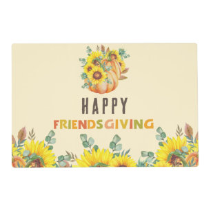 Colorful Fall Vibe Thanksgiving Dinner Party Placemat