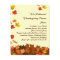 Colorful Falling Leaves Thanksgiving Dinner Menu