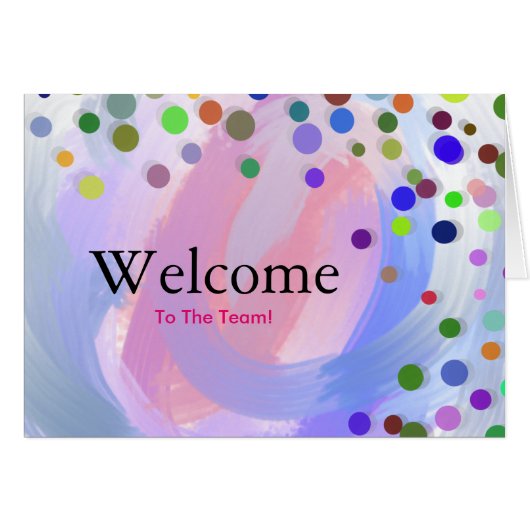 Colorful Falling Sparkles Polka Dots Welcome (Front Horizontal)