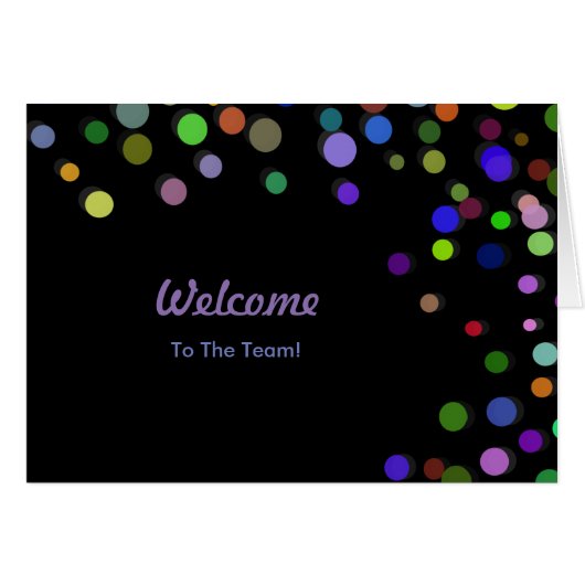 Colorful Falling Sparkles Polka Dots Welcome (Front Horizontal)
