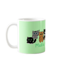 Colorful Family of Kawaii Cats Cute Cat Lover Gift