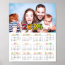 Colorful family photo 2024 calendar poster