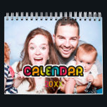 Colorful family photo calendar 2024<br><div class="desc">A modern and colorful photo calendar to customize with your family pictures,  a perfect way to start the year 2024.</div>
