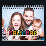 Colorful family photo calendar 2025<br><div class="desc">A modern and colorful photo calendar to customize with your family pictures,  a perfect way to start the year 2025.</div>