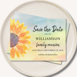 Colorful Family Reunion Save The Date Announcement Postcard