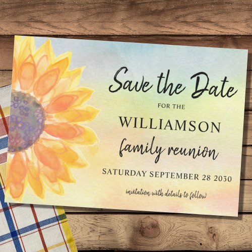 Colorful Family Reunion Save The Date Card