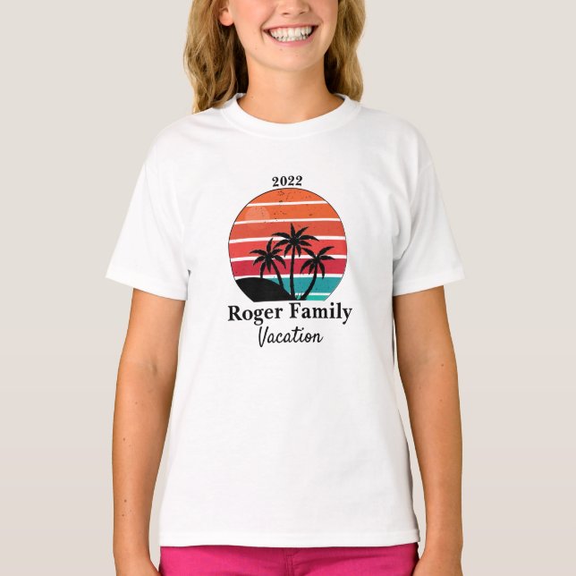 Colorful Family Reunion Vacation  T-Shirt (Front)