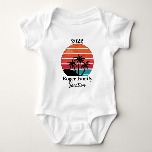 Colorful Family Reunion Vacation  T_Shirt Baby Bodysuit