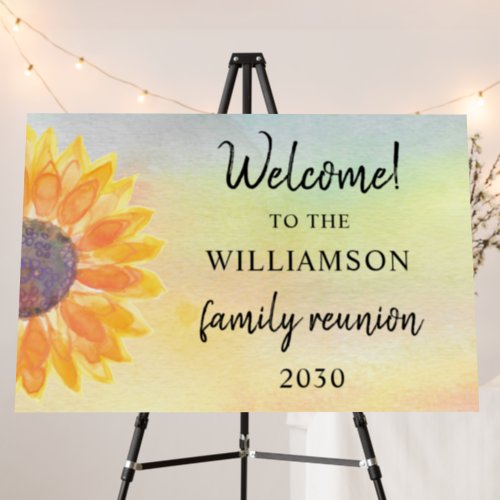 Colorful Family Reunion Welcome Foam Board