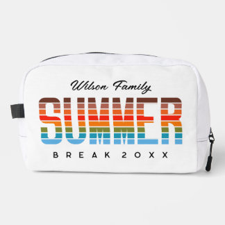 Colorful Family Summer Sunset Beach Gathering Dopp Kit