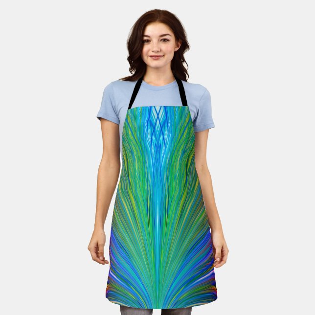Colorful Fan Feather Apron (Worn)