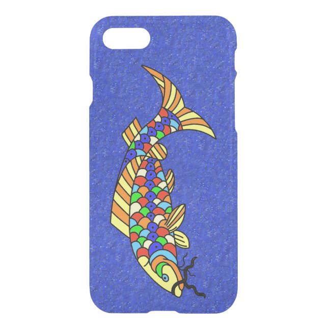 Colorful Fancy Abstract Fish Uncommon iPhone Case (Back)