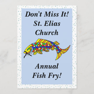 Colorful Fancy Fish Fry Invitation