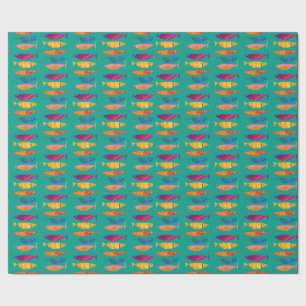 Colorful Fancy Fish Wrapping Paper