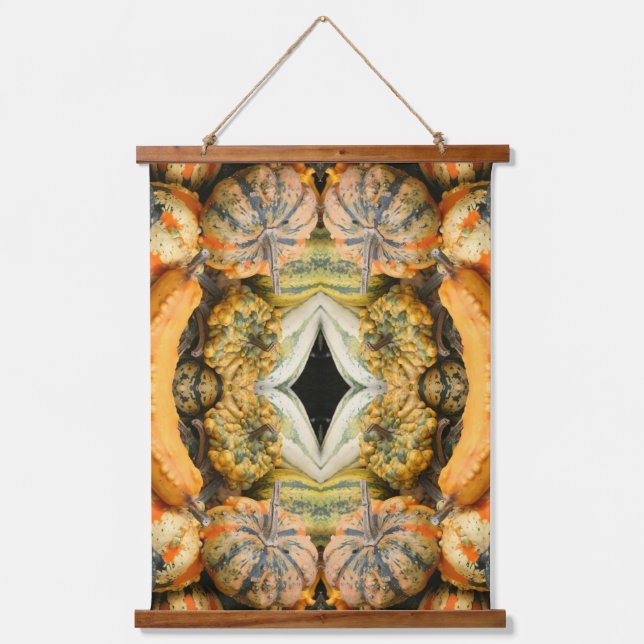 Colorful Fancy Gourds Abstract Hanging Tapestry (Front)