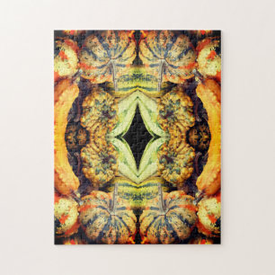 Colorful Fancy Gourds Close Up Abstract Jigsaw Puzzle
