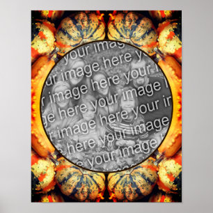 Colorful Fancy Gourds Frame Create Your Own Photo Poster
