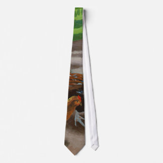 Colorful Fancy Rooster & Chickens Neck Tie