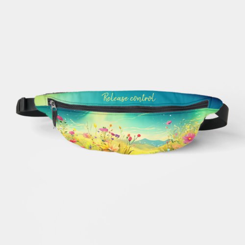 Colorful Fanny Pack with meadow full of flowers