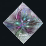 Colorful Fantasy Abstract Modern Flower Pet Bandana<br><div class="desc">Colorful and magical.
Design for your dog bandana and more.</div>