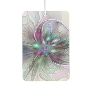 Colorful Fantasy Abstract Modern Fractal Flower Air Freshener