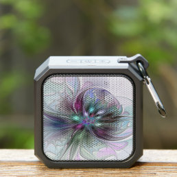 Colorful Fantasy Abstract Modern Fractal Flower Bluetooth Speaker