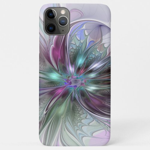 Colorful Fantasy Abstract Modern Fractal Flower iPhone 11 Pro Max Case