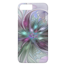 Colorful Fantasy Abstract Modern Fractal Flower iPhone 8 Plus/7 Plus Case