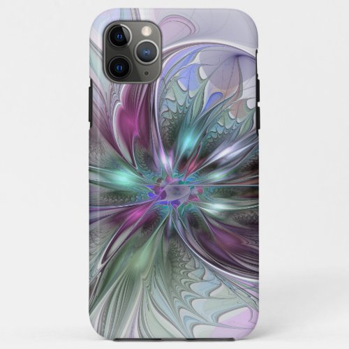 Colorful Fantasy Abstract Modern Fractal Flower iPhone 11 Pro Max Case