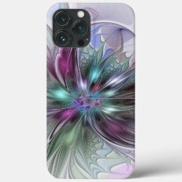 Colorful Fantasy Abstract Modern Fractal Flower iPhone 13 Pro Max Case