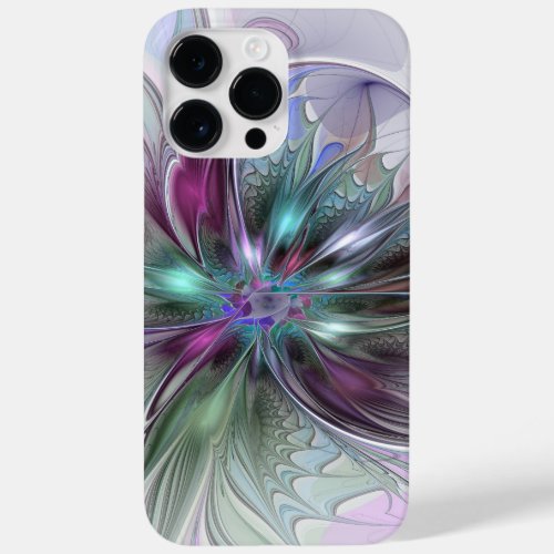 Colorful Fantasy Abstract Modern Fractal Flower Case_Mate iPhone 14 Pro Max Case